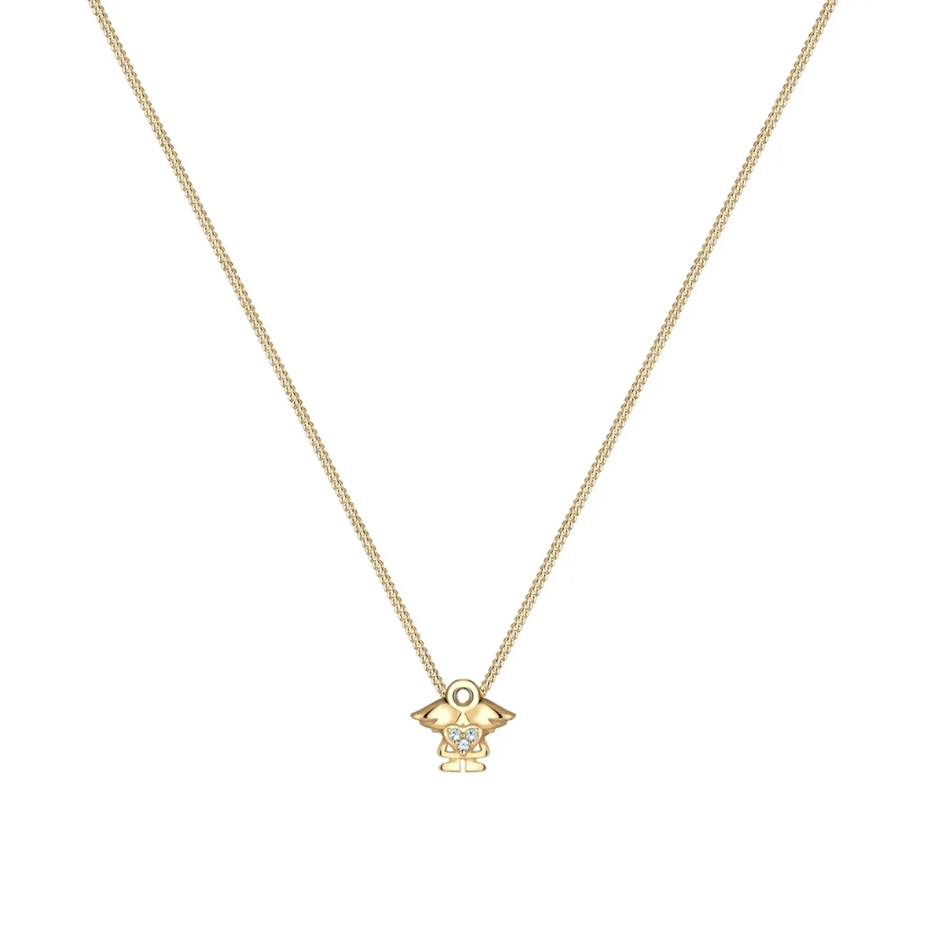 Elli "Halskette Engel | Kristall (Weiß)<Kinder Symbol-schmuck|Herz-schmuck