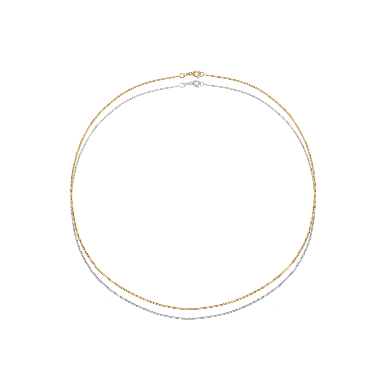 Elli "Halskette 2er Set Bicolor< Halsketten|Silber