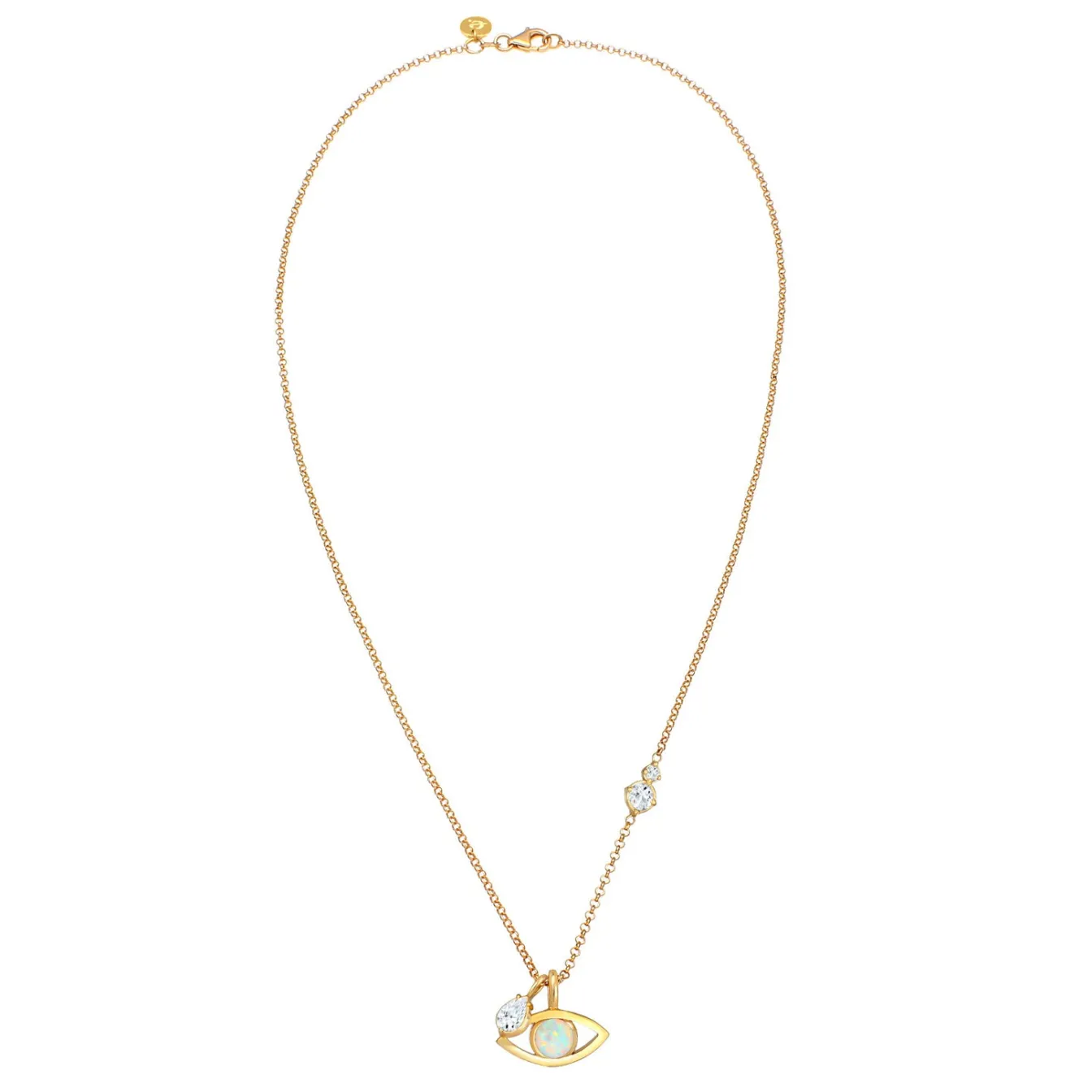 Elli "Halskette Evil Eye | Opal (Weiß)< Symbol-schmuck|Halsketten
