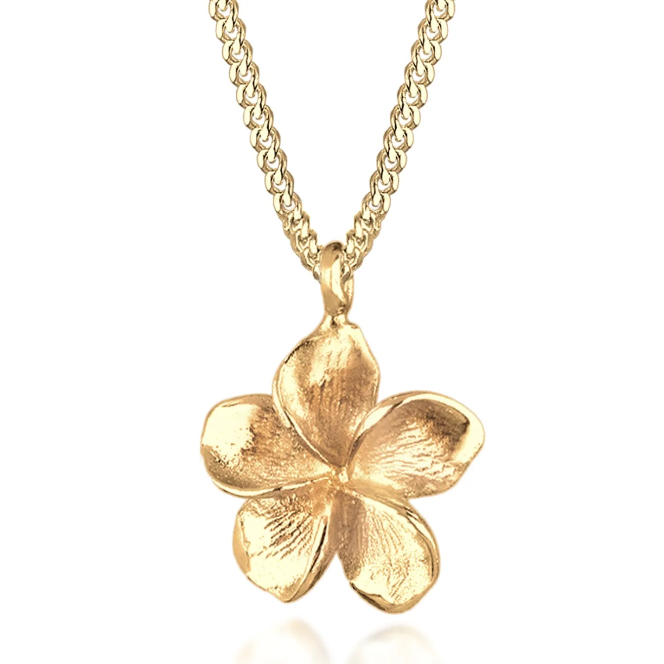 Elli "Halskette Frangipani Blüte< Roségold|Symbol-schmuck