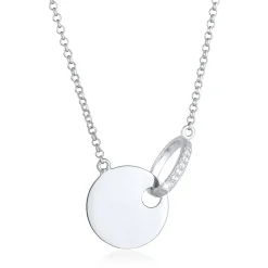 Elli "Halskette Geo | Diamant ( Weiß, 0,035 ct )< Halsketten|Vergoldet