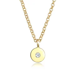 Elli "Halskette Geo | Diamant (Weiß, 0,015 ct)< Halsketten|Echtgold
