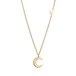 Elli "Halskette Halbmond Astro< Symbol-schmuck|Halsketten