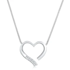 Elli "Halskette Herz | Diamant (Weiß, 0,055 ct.)< Symbol-schmuck|Herz-schmuck