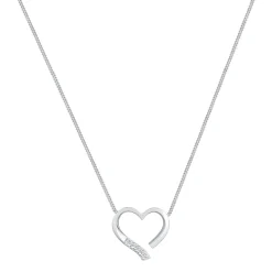 Elli "Halskette Herz | Diamant (Weiß, 0,055 ct.)< Symbol-schmuck|Herz-schmuck