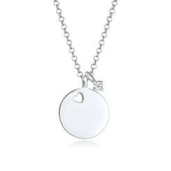 Elli "Halskette Herz | Diamant (Weiß, 0.03 ct)< Symbol-schmuck|Herz-schmuck