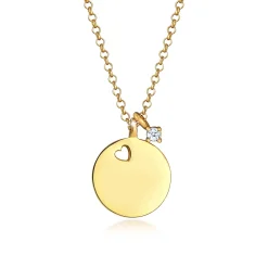 Elli "Halskette Herz | Diamant (Weiß, 0.03 ct)< Symbol-schmuck|Herz-schmuck