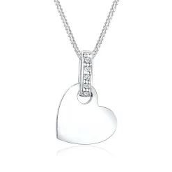 Elli "Halskette Herz | Diamant (Weiß, 0,025 ct)< Roségold|Symbol-schmuck