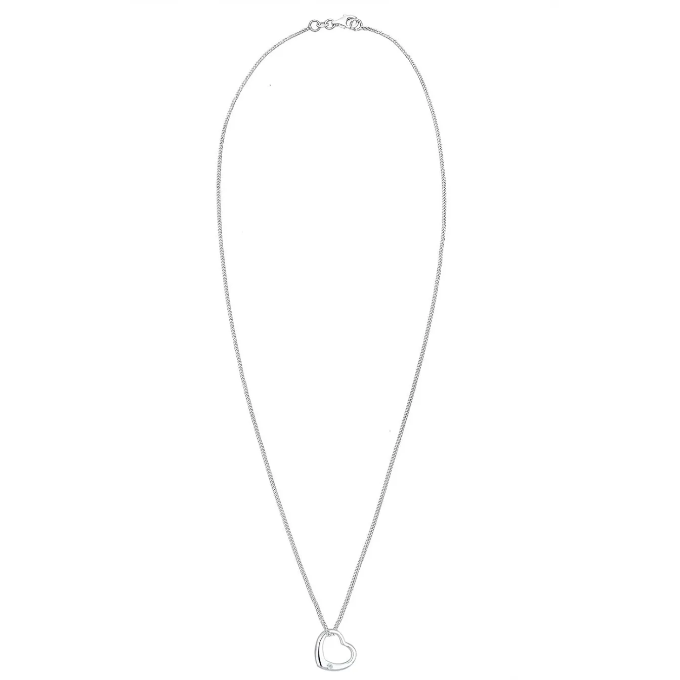 Elli "Halskette Herz | Diamant (Weiß, 0.03 ct)< Roségold|Symbol-schmuck