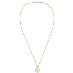 Elli "Halskette Herz | Emaille (Weiß)< Vergoldet|Herz-schmuck