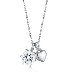 Elli "Halskette Herz | Kristalle (Weiß)< Vergoldet|Symbol-schmuck