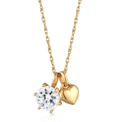 Elli "Halskette Herz | Kristalle (Weiß)< Vergoldet|Symbol-schmuck