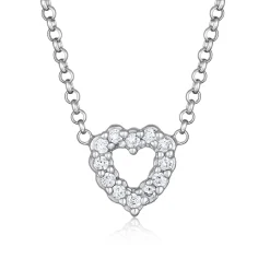 Elli "Halskette Herz | Laborgezüchteter Diamant (Weiß, 0.018 ct.)< Vergoldet|Symbol-schmuck
