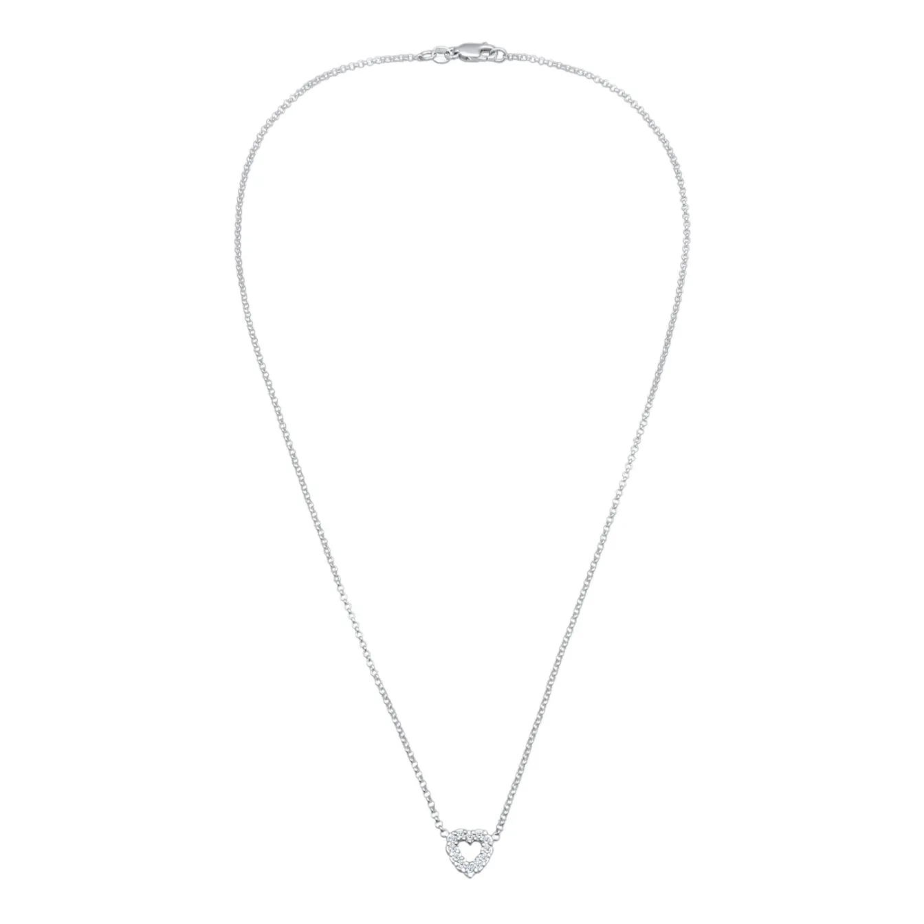 Elli "Halskette Herz | Laborgezüchteter Diamant (Weiß, 0.018 ct.)< Vergoldet|Symbol-schmuck
