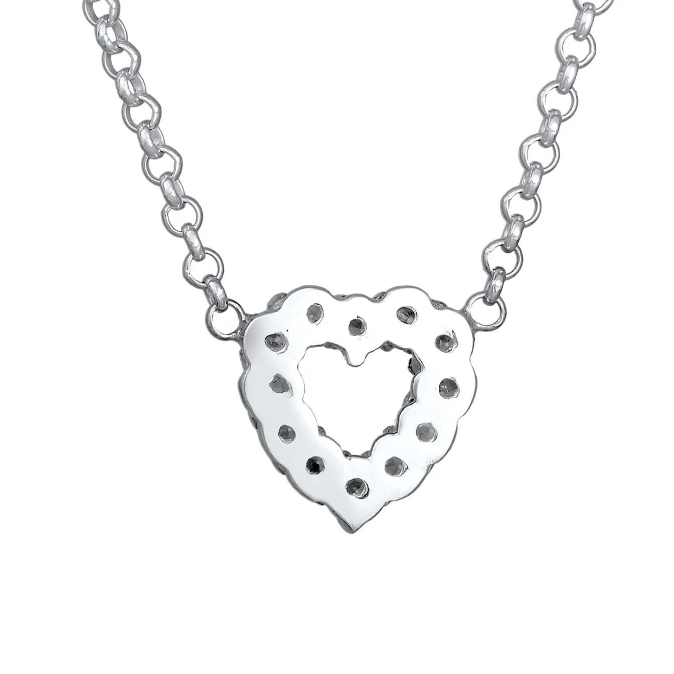 Elli "Halskette Herz | Laborgezüchteter Diamant (Weiß, 0.018 ct.)< Vergoldet|Symbol-schmuck