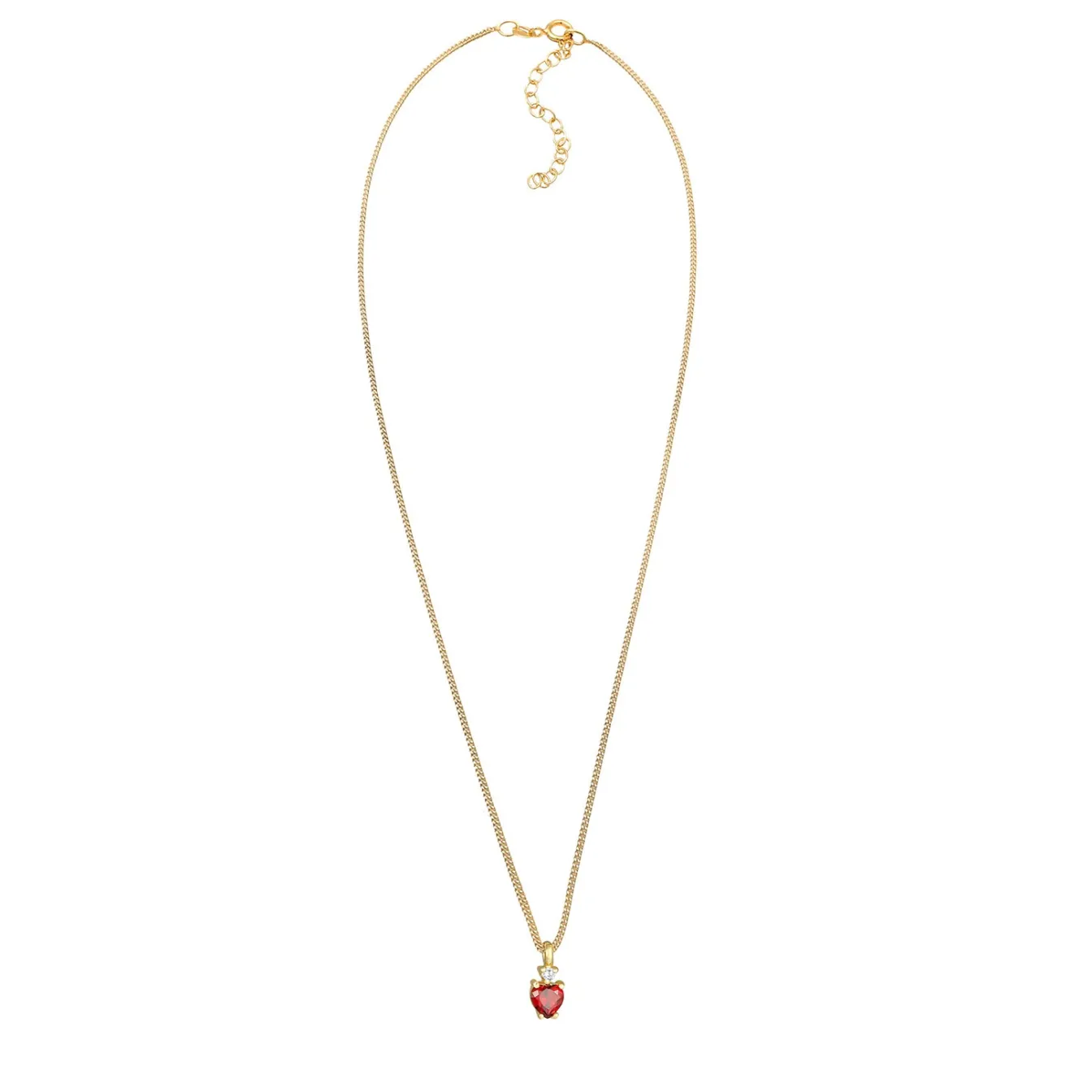 Elli "Halskette Herz | Zirkonia (Rot)< Symbol-schmuck|Herz-schmuck