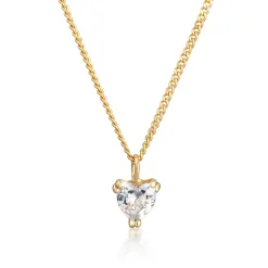 Elli "Halskette Herz | Zirkonia (Weiß)< Symbol-schmuck|Herz-schmuck