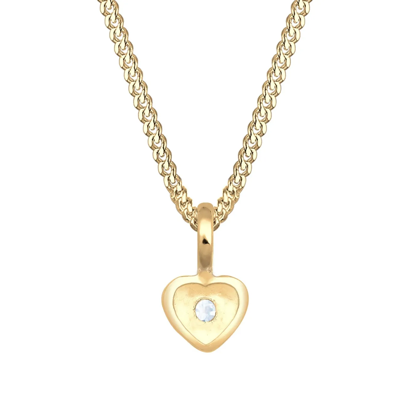 Elli "Halskette Herz | Zirkonia (Weiß)<Kinder Symbol-schmuck|Herz-schmuck