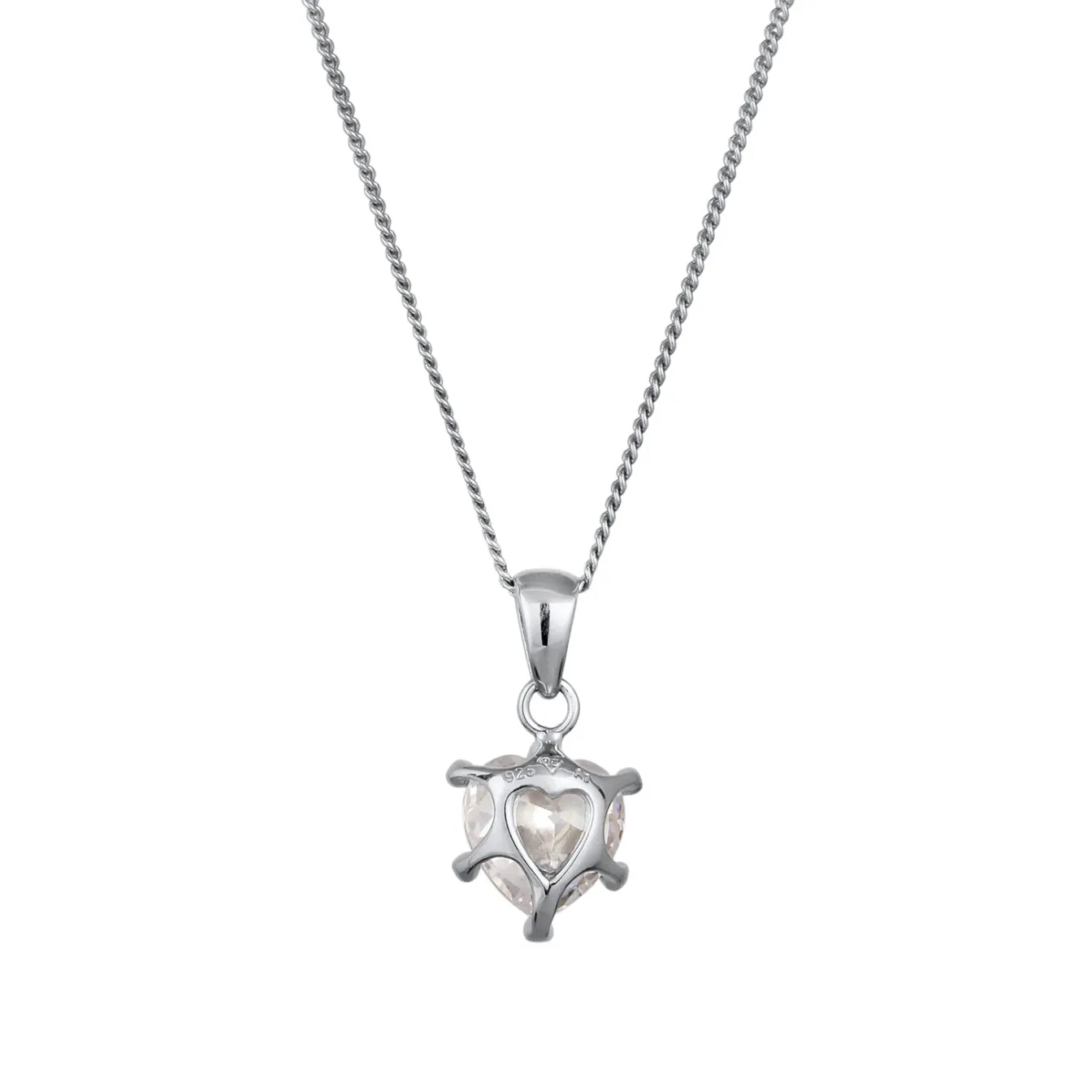 Elli "Halskette Herz | Zirkonia (Weiß)< Vergoldet|Symbol-schmuck
