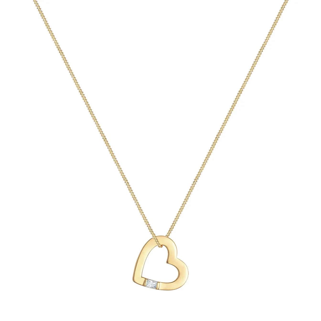 Elli "Halskette Herz | Zirkonia Kristall (Weiß)< Symbol-schmuck|Herz-schmuck