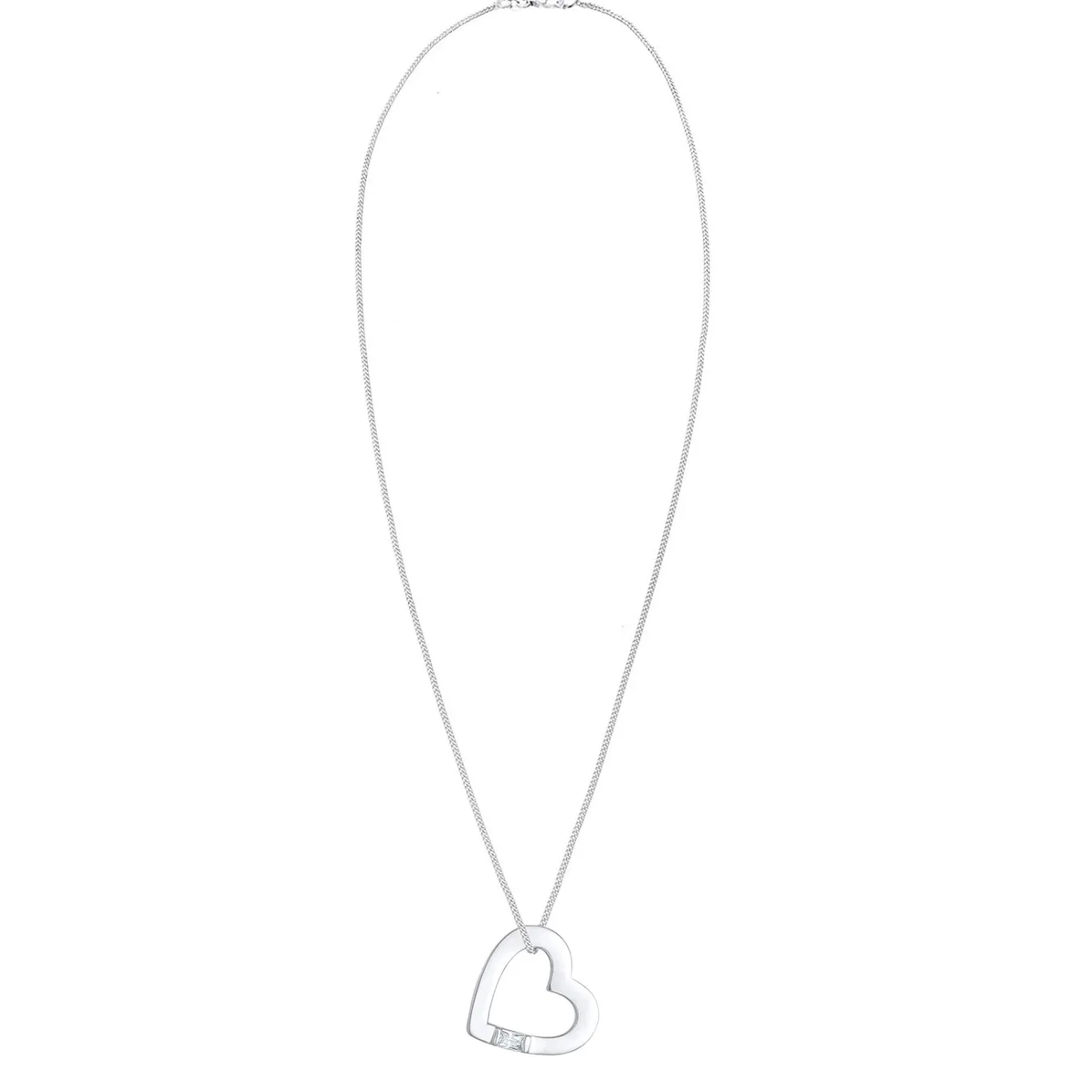 Elli "Halskette Herz | Zirkonia Kristall (Weiß)< Symbol-schmuck|Herz-schmuck
