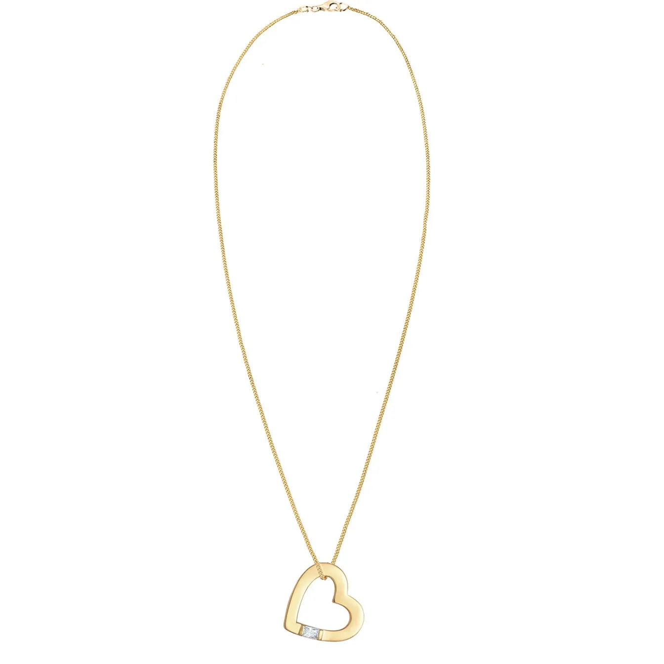 Elli "Halskette Herz | Zirkonia Kristall (Weiß)< Symbol-schmuck|Herz-schmuck