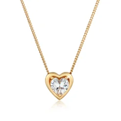 Elli "Halskette Herz | Zirkonia (Weiß)< Roségold|Symbol-schmuck