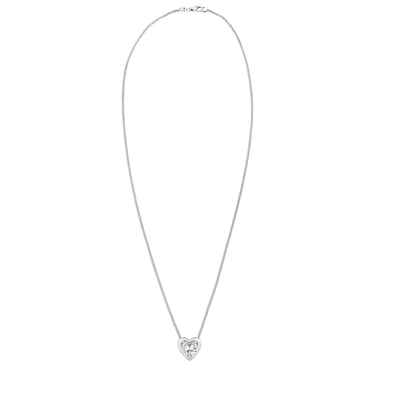 Elli "Halskette Herz | Zirkonia (Weiß)< Roségold|Symbol-schmuck