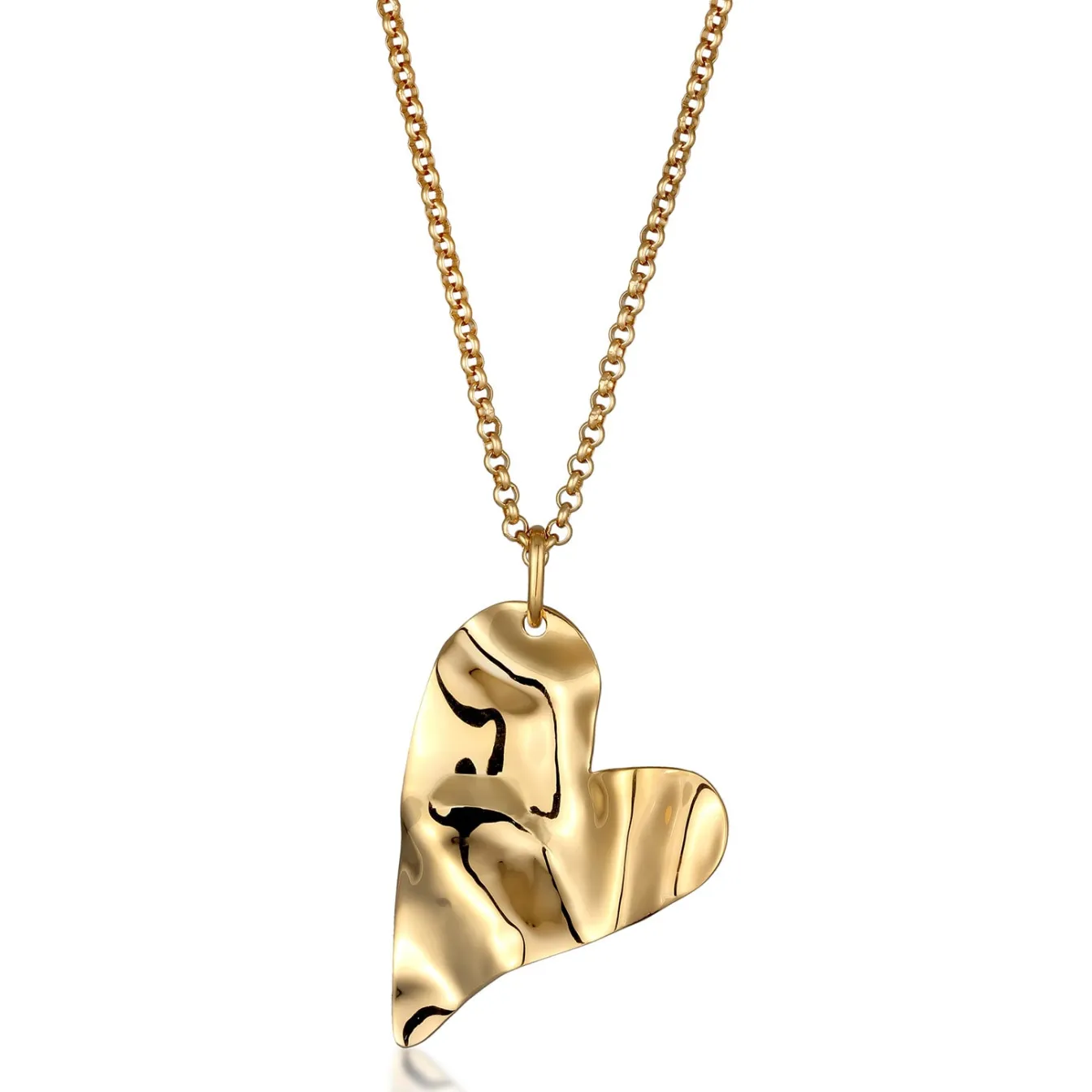 Elli "Halskette Herz Anhänger< Vergoldet|Symbol-schmuck