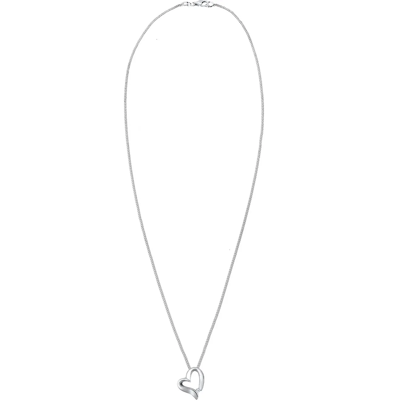 Elli "Halskette Herz Anhänger | Diamant (Weiß, 0.015 ct)< Symbol-schmuck|Herz-schmuck