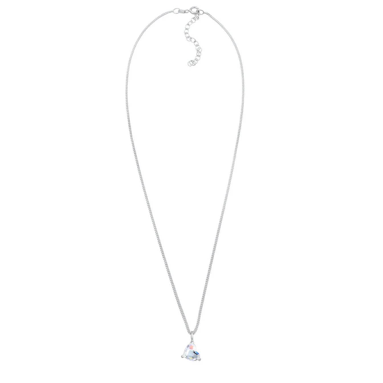 Elli "Halskette Herz Anhänger | Kristall (Weiß)< Symbol-schmuck|Herz-schmuck