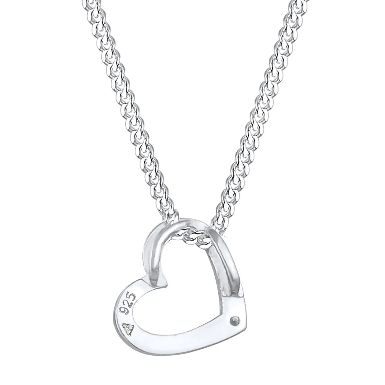 Elli "Halskette Herz Anhänger Cut-Out | Kristall (Weiß)< Symbol-schmuck|Herz-schmuck