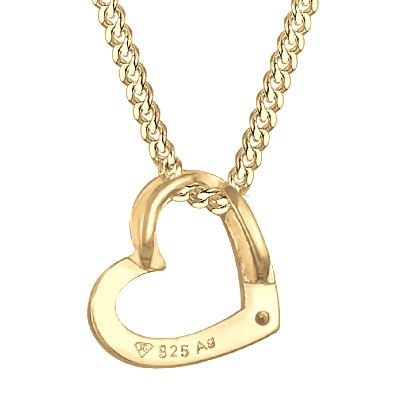 Elli "Halskette Herz Anhänger Cut-Out | Kristall (Weiß)< Symbol-schmuck|Herz-schmuck