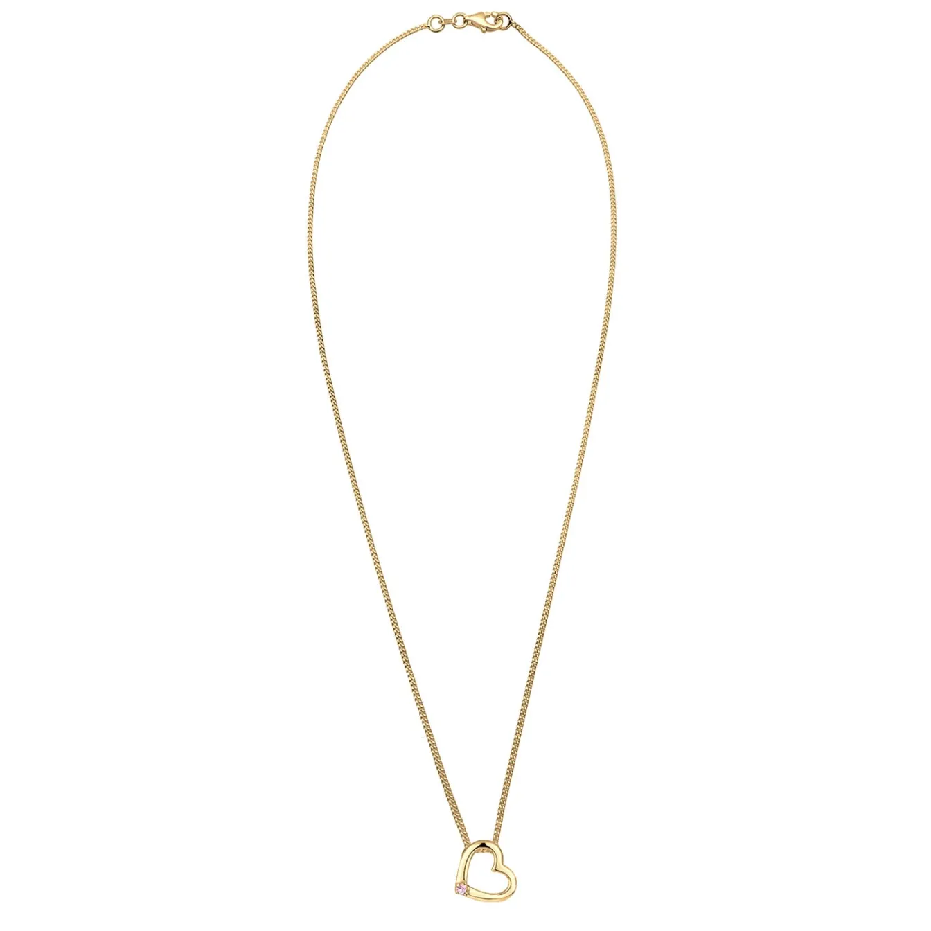 Elli "Halskette Herz Anhänger Cut-Out | Kristall (Weiß)< Symbol-schmuck|Herz-schmuck