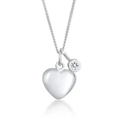 Elli "Halskette Herz Basic | Kristall (Weiß)< Symbol-schmuck|Herz-schmuck