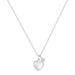 Elli "Halskette Herz Basic | Kristall (Weiß)< Symbol-schmuck|Herz-schmuck