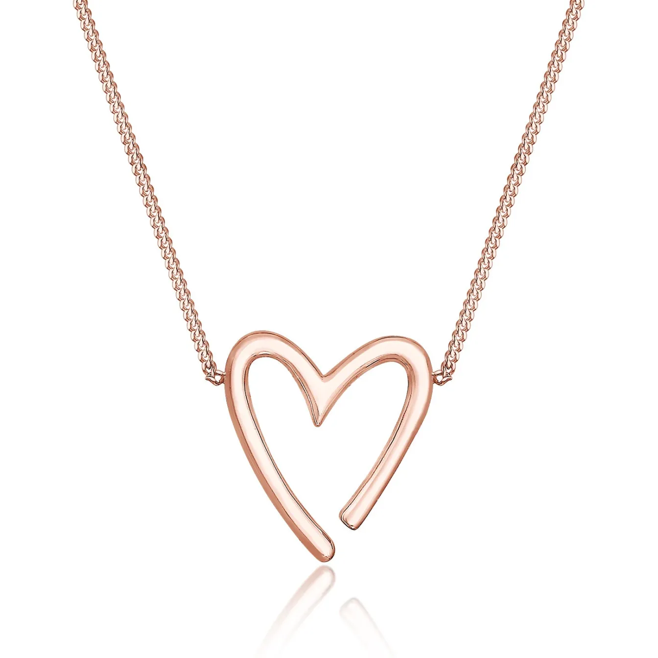 Elli "Halskette Herz Cut-Out< Roségold|Symbol-schmuck