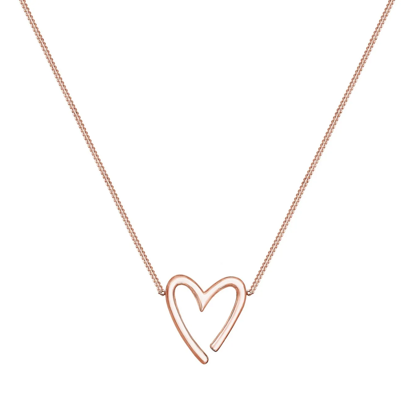 Elli "Halskette Herz Cut-Out< Roségold|Symbol-schmuck