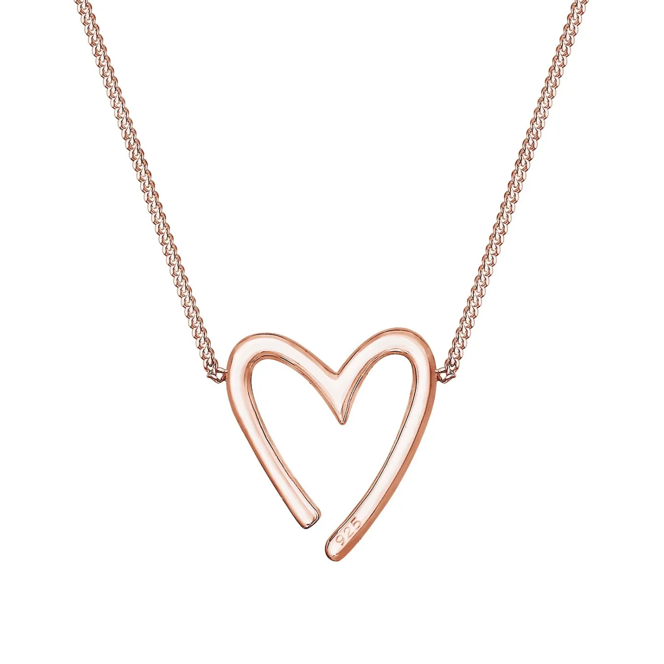 Elli "Halskette Herz Cut-Out< Roségold|Symbol-schmuck