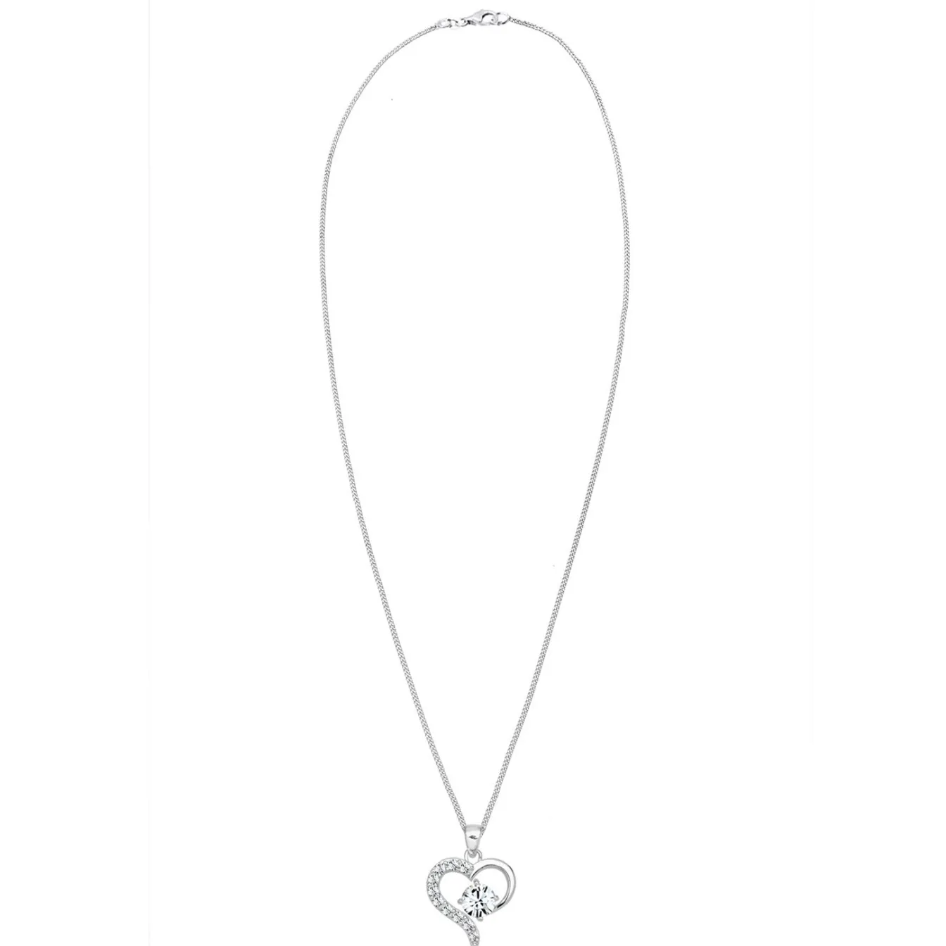Elli "Halskette Herz Cut-Out | Kristalle (Weiß)< Roségold|Symbol-schmuck