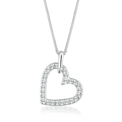 Elli "Halskette Herz Funkelnd | Kristalle (Weiß)< Roségold|Symbol-schmuck