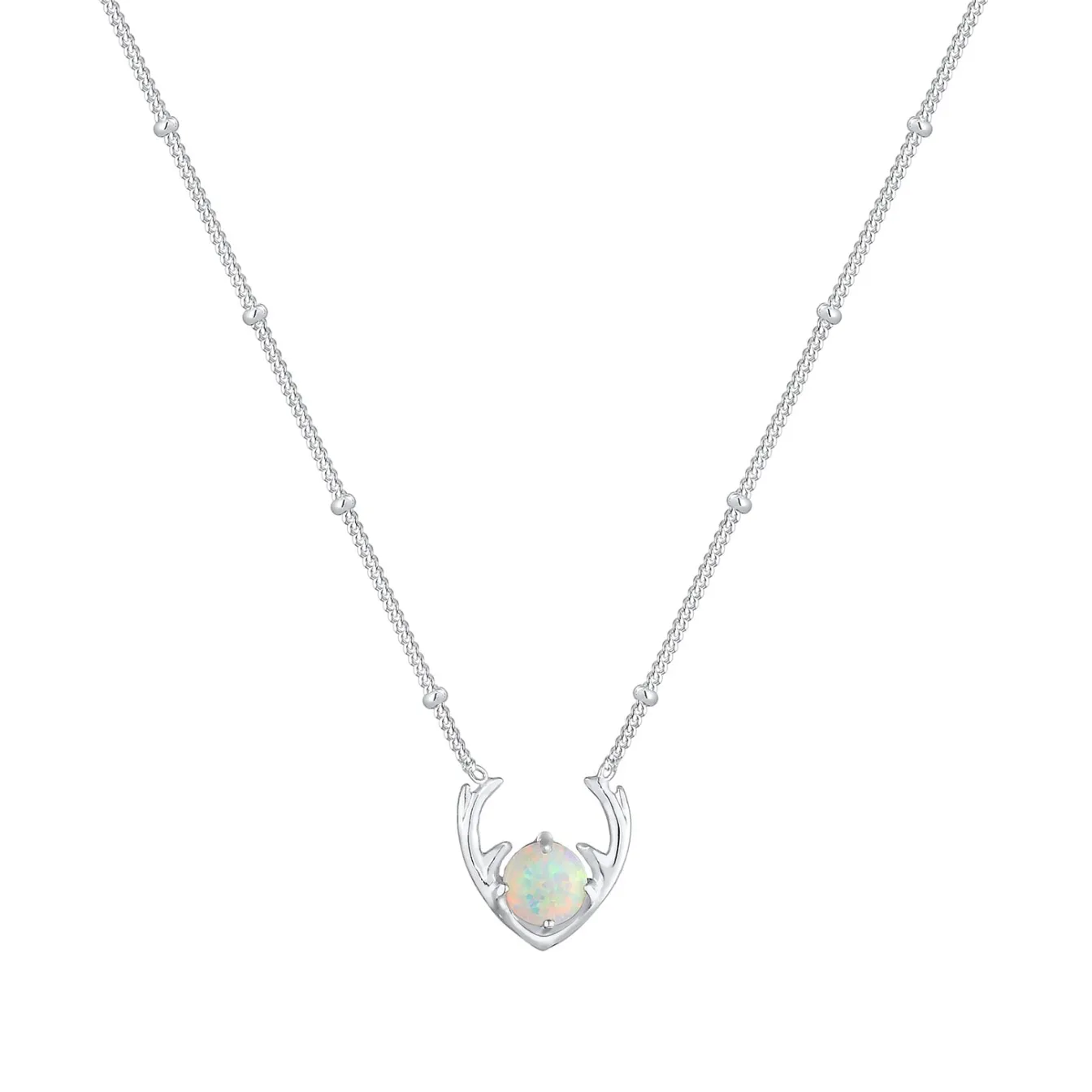 Elli "Halskette Hirsch | Opal (Weiß)< Letzte Chance|Halsketten