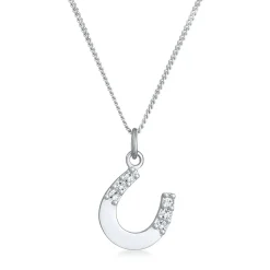 Elli "Halskette Hufeisen | Kristall (Weiß)< Symbol-schmuck|Halsketten