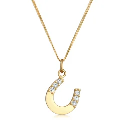 Elli "Halskette Hufeisen | Kristall (Weiß)< Symbol-schmuck|Halsketten