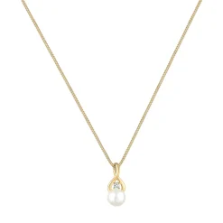 Elli "Halskette Infinity | Süßwasserperle, Topas (Weiß)< Symbol-schmuck|Herz-schmuck
