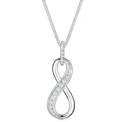 Elli "Halskette Infinity Anhänger | Zirkonia (Weiß)< Roségold|Symbol-schmuck