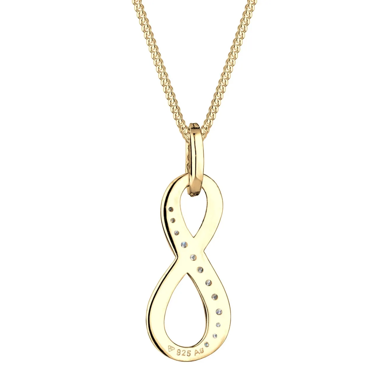 Elli "Halskette Infinity Anhänger | Zirkonia (Weiß)< Roségold|Symbol-schmuck