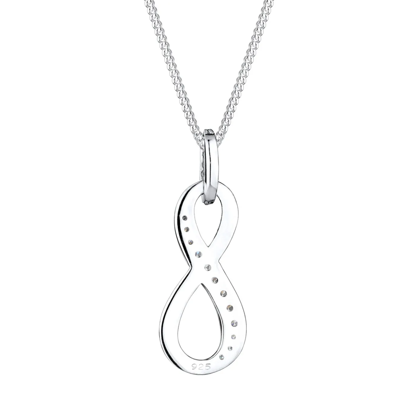 Elli "Halskette Infinity Anhänger | Zirkonia (Weiß)< Roségold|Symbol-schmuck