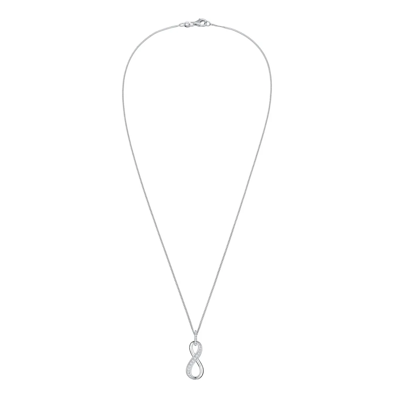 Elli "Halskette Infinity Anhänger | Zirkonia (Weiß)< Roségold|Symbol-schmuck