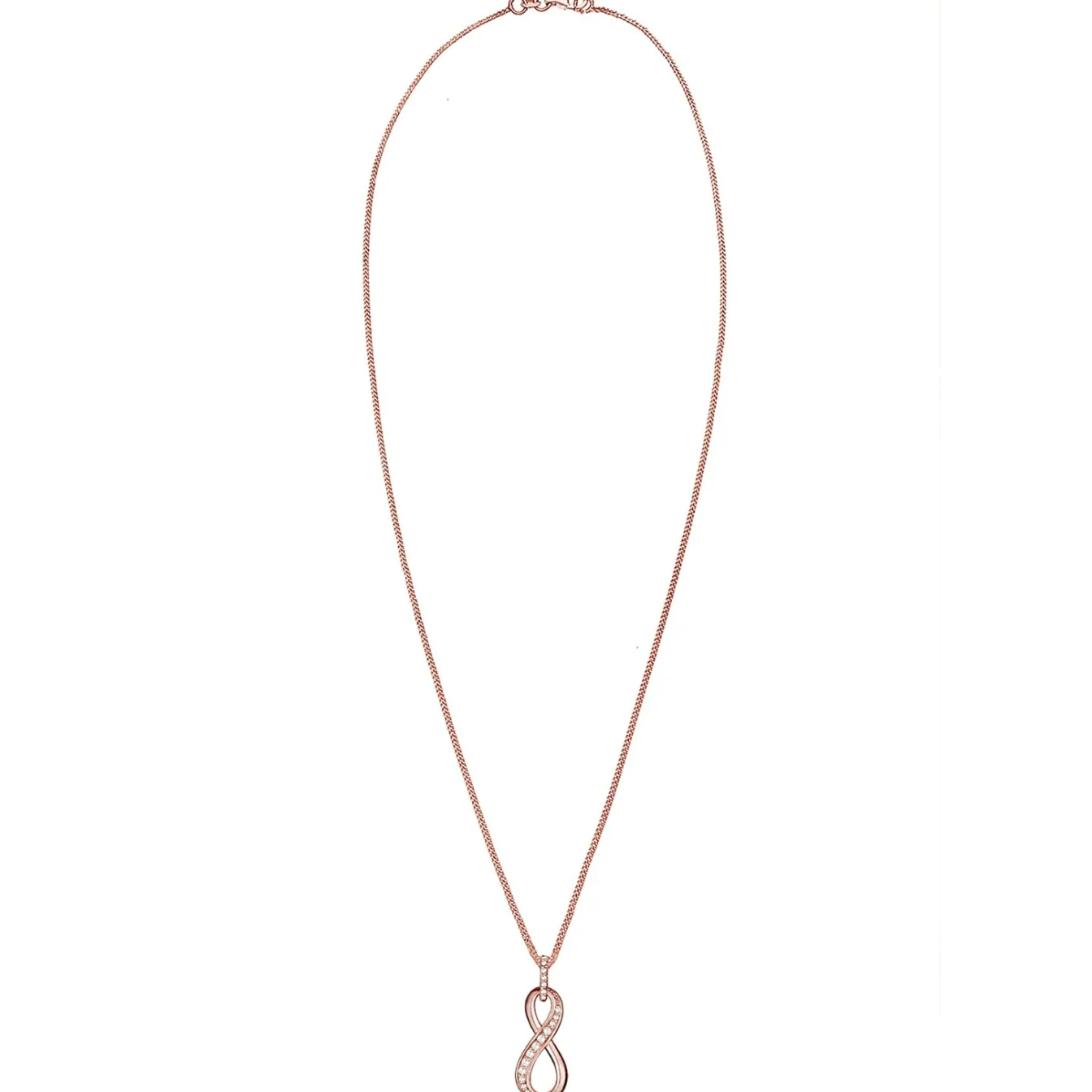 Elli "Halskette Infinity Anhänger | Zirkonia (Weiß)< Roségold|Symbol-schmuck